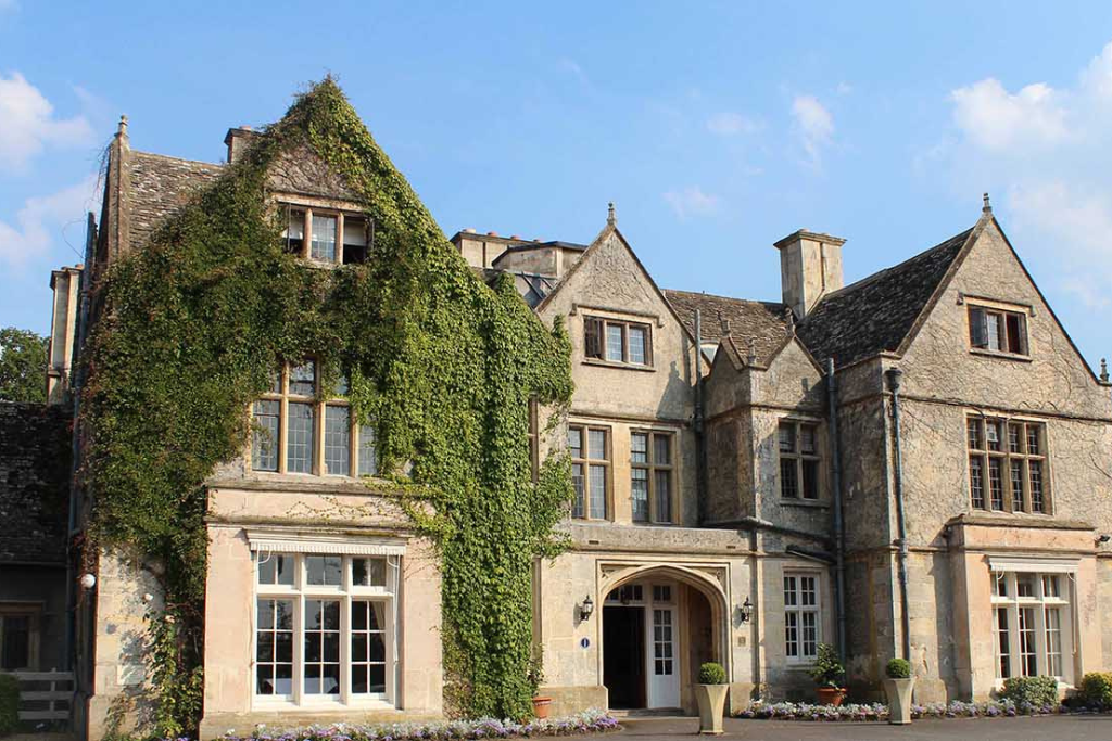Exterior of The Greenway Hotel & Spa in Cheltenham, ideal for luxury stays and Cheltenham airport transfers.